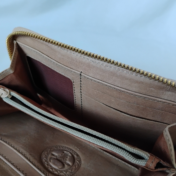 Women's Large Vintage Embossed Leather Chicago White Sox Wallet MLB Baseball Y2K - Picture 11 of 14